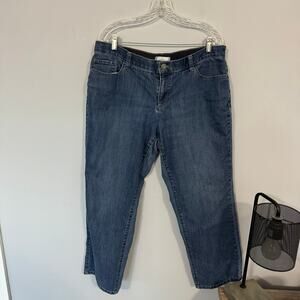 CJ Banks Medium Wash Bootcut Jeans Women's Plus Size 16W Petite Cotton Blend